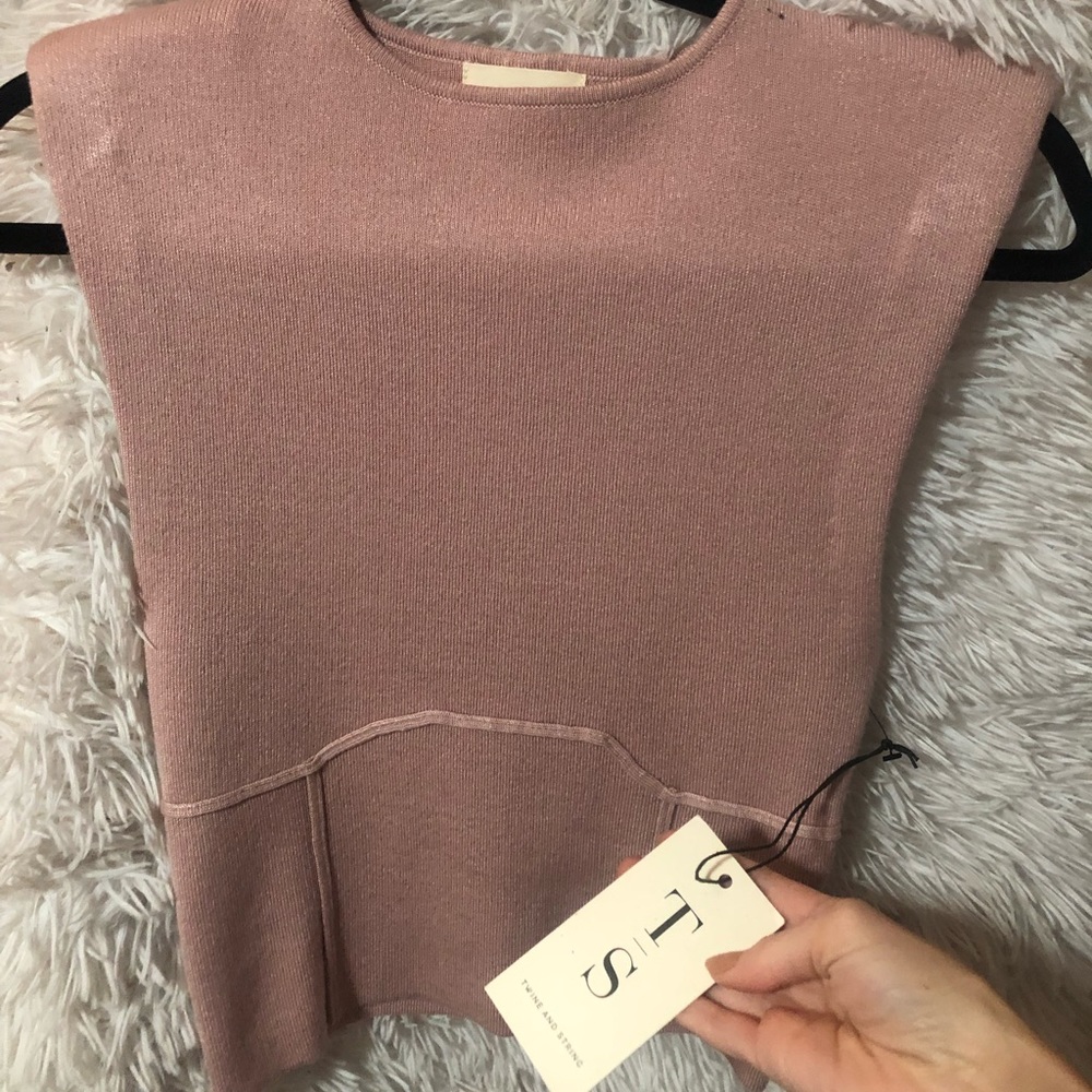 twine and string- sweater top